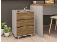 office table STUDIO 3 DRAWERS LAMINATED MEL/ CACA